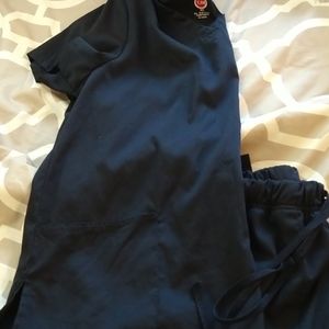 Dark navy scrub set